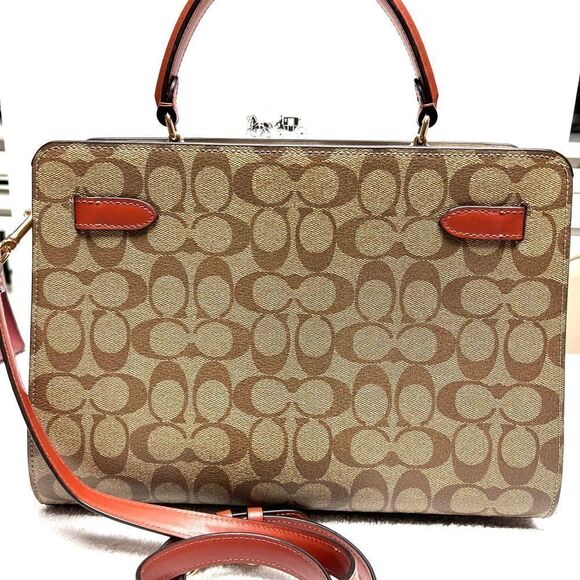 🔥NEW! Coach Lane Carryall Satchel Handbag in Colorblock Msrp:$498.00 - Picture 4 of 13